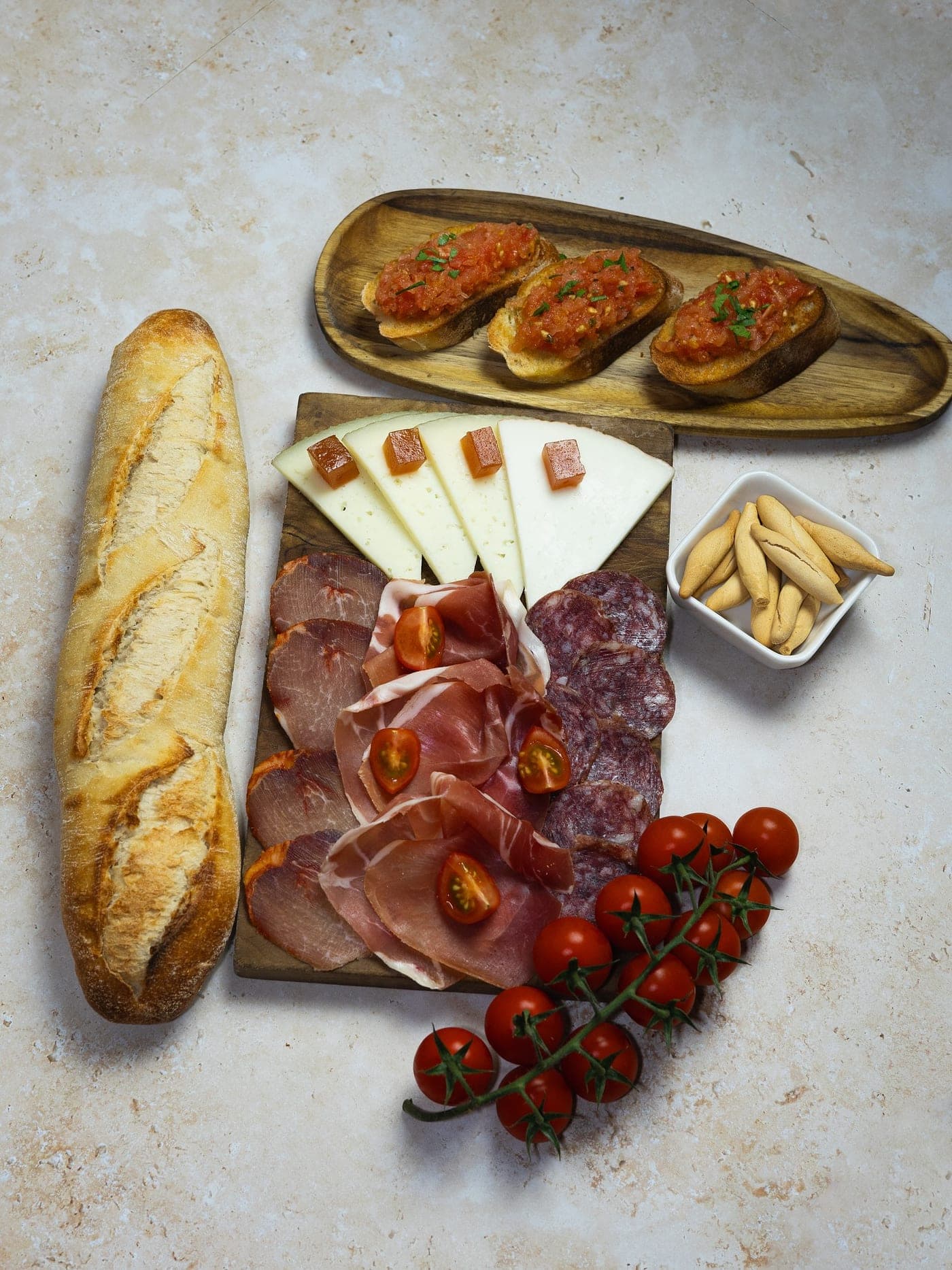 Tabla Mixta, a board of Spanish cured meats and cheese